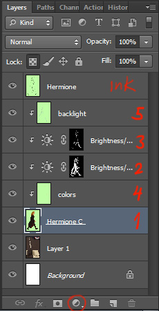 Geek Road - coloring process: layers