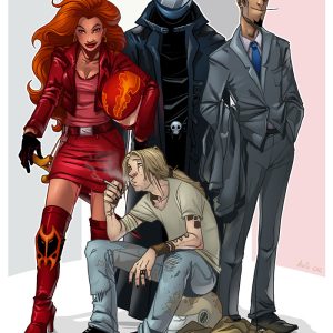 My take on the Riders from Gaiman and Pratchett's Good Omens