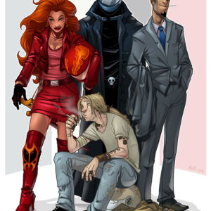 My take on the Riders from Gaiman and Pratchett's Good Omens