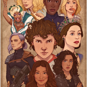 A poster of some of my favourite female characters on television in 2017