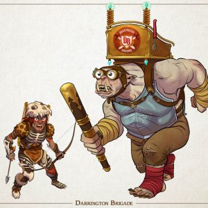 Character portraits for Critical Role's One Shot "Darrington Brigade"