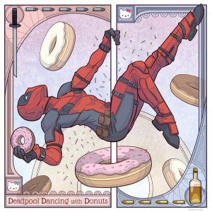 Part of a series pairing popular characters with... giant food.