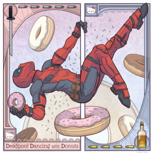 Part of a series pairing popular characters with... giant food.