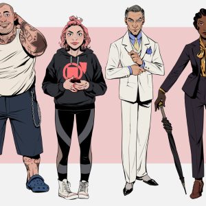 Character art for Penny Arcade's "Seattle by Night" season 2
