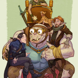 Part of a series portraying each Critical Role cast member's set of characters. Print available <a href="https://www.inprnt.com/gallery/avivor/liam-obrien-special/" target="_blank">here</a>