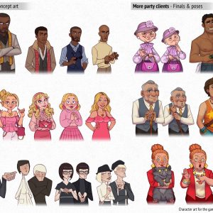 Characters for the game Merge Party, by Tripledot Studios