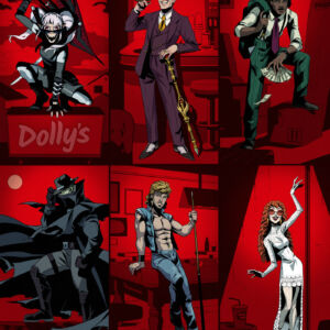 Character art for City Council of Darkness, Dimension 20's Vampire the Masquerade season: the Intrepid Heroes' player characters