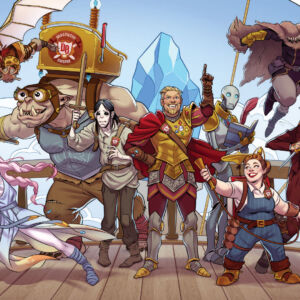 Official artwork for "Hubris! A Darrington Brigade One-Shot", a 2026 charity stream from Critical Role