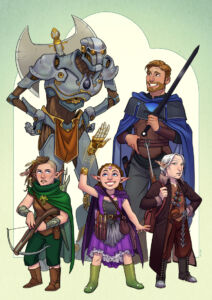 Full colour group commission: The Mini Three