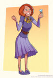 Cel-shaded commission sample: Nancy (The Crimson Diamond)