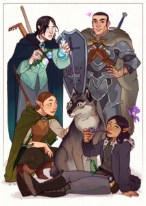 Sketchy lines group commission: The Nightwolves